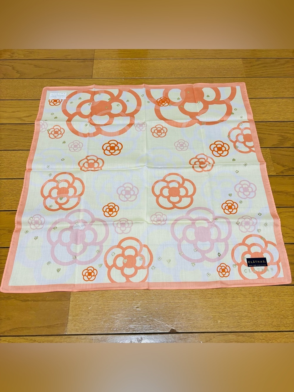 Clathas Japan Cotton Multicolor Floral  Scarf/Bandana/Handkerchief size 51cm 20”